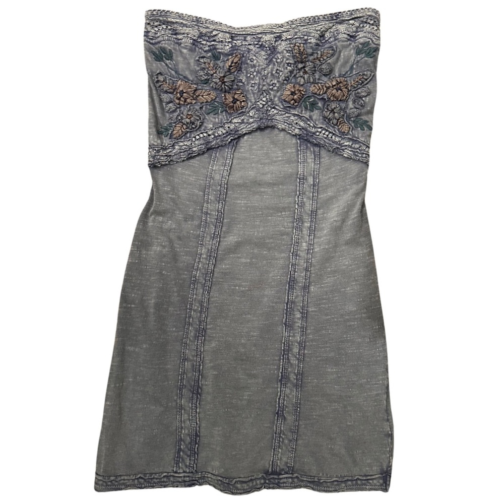 Free People Moroccan Tea Time Dress, Denim Blue, Size XS - Picture 3 of 5